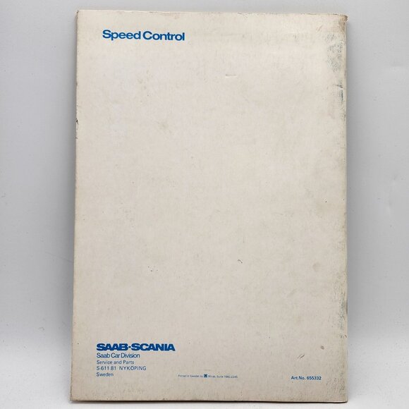Saab 900 Speed Control Fitting Instructions Manual 655332 b - Picture 2 of 2